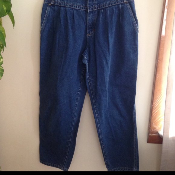 Vintage Lee High Waist Mom Jeans Pleated - Picture 3 of 5